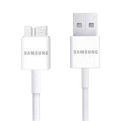 Кабель питания Samsung ECB-DU4BWE Note3, Galaxy S5 USB 2.0 на Micro-B 21PIN для данных и зарядки 1 м белый (OEM) цена и информация | Кабели для телефонов | pigu.lt