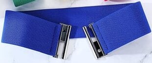 Paprastas platus elastingas diržas mėlynas kaina ir informacija | Moteriški diržai | pigu.lt