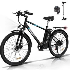Elektrinis dviratis Hitway BK3S 26", juodas kaina ir informacija | Elektriniai dviračiai | pigu.lt