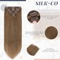 Prisegami plaukai moterims Silk-Co, 45 cm kaina ir informacija | Plaukų aksesuarai | pigu.lt