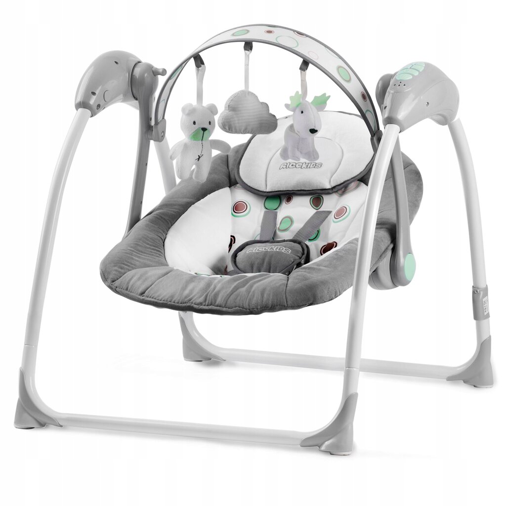 Elektrinis gultukas - supuoklės kūdikiams RicoKids, grey kaina ir informacija | Gultukai ir sūpynės | pigu.lt
