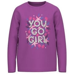 Name It džemperis mergaitėms 284719, violetinis цена и информация | Свитеры, жилетки, пиджаки для девочек | pigu.lt