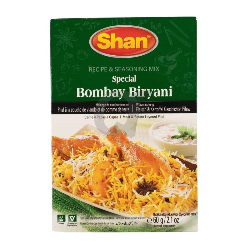 Prieskonių mišinys Shan Bombay Biryani, 60 g цена и информация | Prieskoniai, prieskonių rinkiniai | pigu.lt