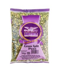 Skaldyti žalieji žirniai Green Split Peas Heera, 500g цена и информация | Каши, крупы, хлопья | pigu.lt