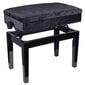 Reguliuojamas pianino suoliukas NN Bench 2, juodas kaina ir informacija | Priedai muzikos instrumentams | pigu.lt