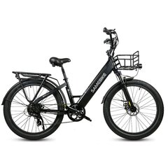 Elektrinis miesto dviratis Samebike RS-A01 Fat Tire , juodas kaina ir informacija | Elektriniai dviračiai | pigu.lt