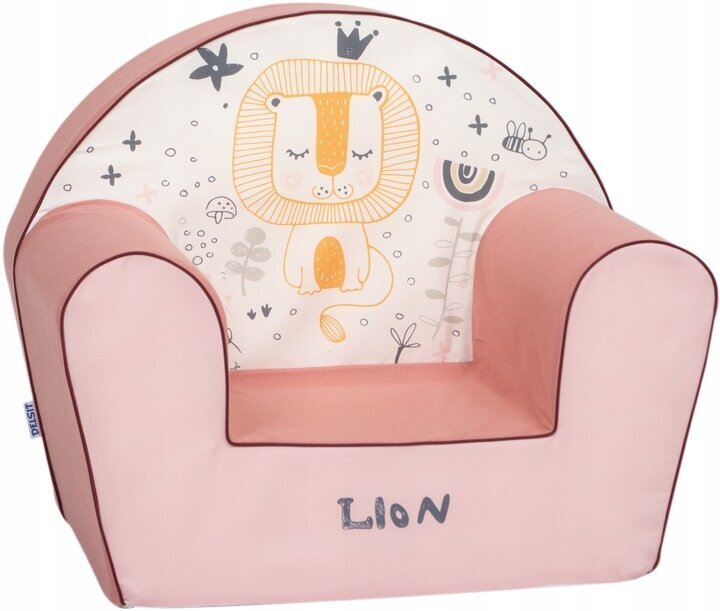 Vaikiškas fotelis Delsit Liūtas, rožinis kaina ir informacija | Vaikiški sėdmaišiai, foteliai, pufai | pigu.lt