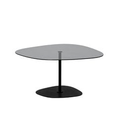 Kavos staliukas Asir, 85x40x67 cm, pilkas/juodas kaina ir informacija | Kavos staliukai | pigu.lt