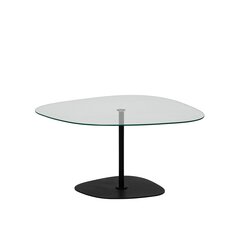 Кофейный столик Asir, 85x40x67 см, прозрачный/черный цена и информация | Журнальные столики | pigu.lt