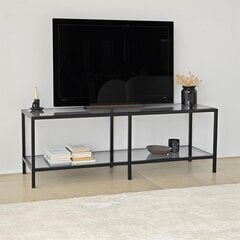 TV stalas Asir, 130x45x40 cm, pilkas/juodas kaina ir informacija | TV staliukai | pigu.lt