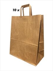 Popieriniai maišeliai Eko, 22 x 10 x 28 cm, 10 vnt. kaina ir informacija | Dovanų pakavimo priemonės | pigu.lt