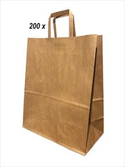 Popieriniai maišeliai Eko, 28 x 15 x 33 cm, 200 vnt. kaina ir informacija | Dovanų pakavimo priemonės | pigu.lt
