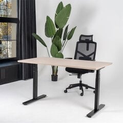Reguliuojamas stalas Ergostock Prestige line,140x80, rudas kaina ir informacija | Kompiuteriniai, rašomieji stalai | pigu.lt