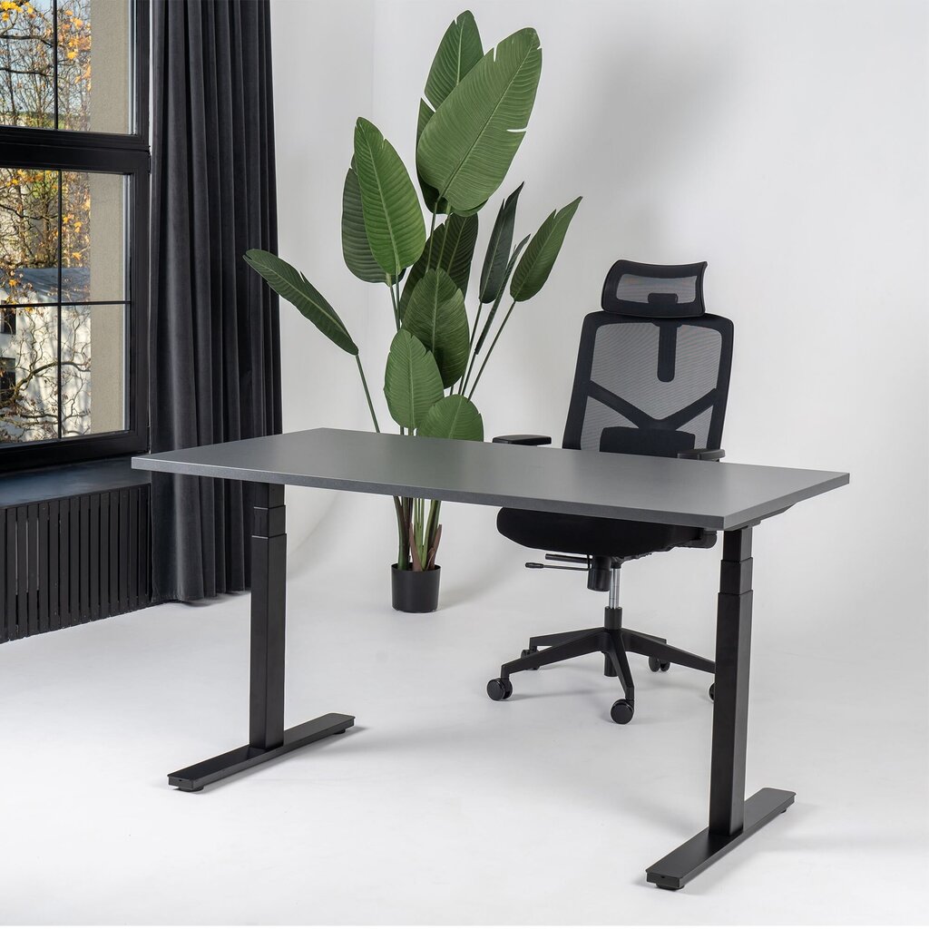 Reguliuojamas stalas Ergostock Unico line,180x80, pilkas цена и информация | Kompiuteriniai, rašomieji stalai | pigu.lt