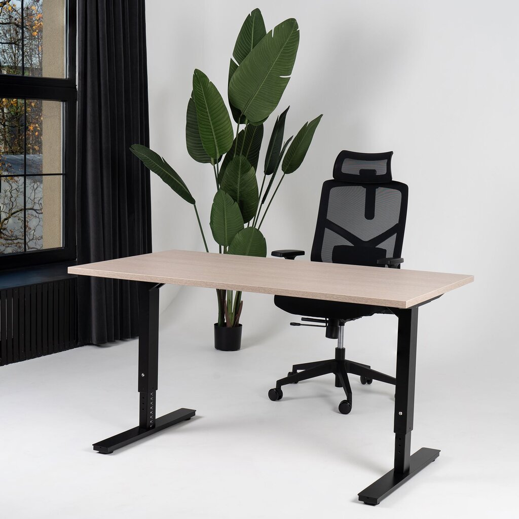 Reguliuojamas stalas Ergostock Forza line, 120x65, rudas kaina ir informacija | Kompiuteriniai, rašomieji stalai | pigu.lt