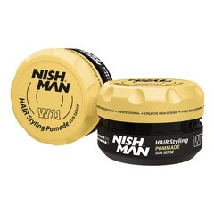 Vandens pagrindo plaukų formavimo pomada Nishman Water Based Hair Styling Pomade W11 vyrams, 100 ml kaina ir informacija | Plaukų formavimo priemonės | pigu.lt