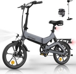 Elektrinis dviratis Hitway BK2, 16", pilkas kaina ir informacija | Elektriniai dviračiai | pigu.lt