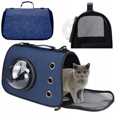 Naminių gyvūnų transportavimo krepšys Wik-Plast, 40x25x25 cm, mėlynas kaina ir informacija | Transportavimo narvai, krepšiai | pigu.lt