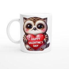 Puodelis Pelėda sveikina jus su Valentino diena kaina ir informacija | Originalūs puodeliai | pigu.lt