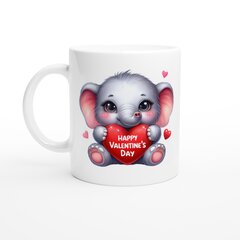 Puodelis Dramblys sveikina jus su Valentino diena kaina ir informacija | Originalūs puodeliai | pigu.lt