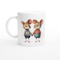 Puodelis Dvi pelės kaina ir informacija | Originalūs puodeliai | pigu.lt