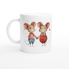 Puodelis Dvi pelės amžinai kartu kaina ir informacija | Originalūs puodeliai | pigu.lt