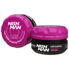 Plaukų matinė formavimo pasta Nishman M5 Fibre Hair Sculpting Matte Look Wax vyrams, 100 ml kaina ir informacija | Plaukų formavimo priemonės | pigu.lt