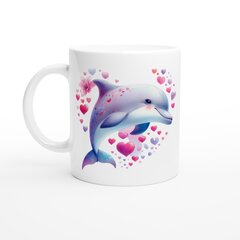 Puodelis Violetinis delfinas kaina ir informacija | Originalūs puodeliai | pigu.lt
