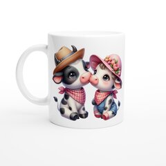 Puodelis Dvi karvės kepurėse kaina ir informacija | Originalūs puodeliai | pigu.lt