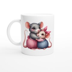 Puodelis Dvi pelės kaina ir informacija | Originalūs puodeliai | pigu.lt