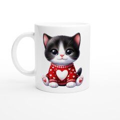 Puodelis Juoda katė baltomis letenėlėmis kaina ir informacija | Originalūs puodeliai | pigu.lt