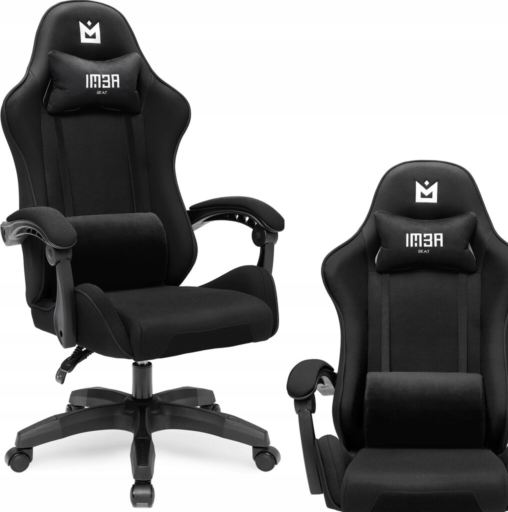 Žaidimų kėdė Imba seat Strider, juoda цена и информация | Biuro kėdės | pigu.lt
