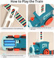Automatinis domino padėjimo traukinukas žaislų rinkinys LIVMAN X007-1 цена и информация | Lavinamieji žaislai | pigu.lt