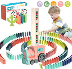 Automatinis domino padėjimo traukinukas žaislų rinkinys LIVMAN X007-1 kaina ir informacija | Lavinamieji žaislai | pigu.lt