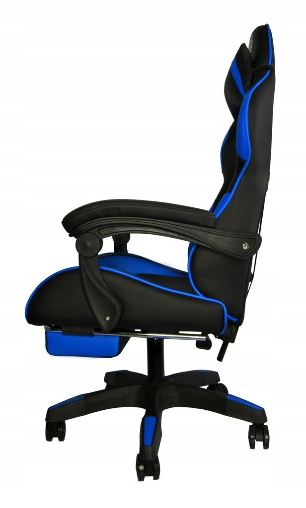 Žaidimų kėdė Dunmoon 8978, juoda/mėlyna kaina ir informacija | Biuro kėdės | pigu.lt