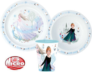 Детский набор посуды  Disney Frozen Christmas , 3 части цена и информация | Детская посуда, контейнеры для молока и еды | pigu.lt