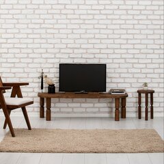 TV stalas Asir, 140x40x35 cm, rudas kaina ir informacija | TV staliukai | pigu.lt