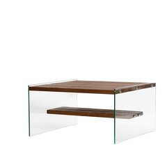 Кофейный столик, Асир, 75x40x75 см, коричневый цена и информация | Журнальные столики | pigu.lt