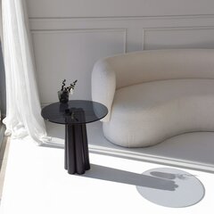 Kavos staliukas Asir, 50x50x50 cm, juodas/pilkas kaina ir informacija | Kavos staliukai | pigu.lt