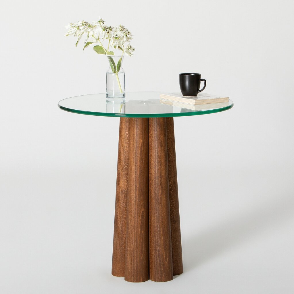 Kavos staliukas Asir, 50x50x50 cm, rudas kaina ir informacija | Kavos staliukai | pigu.lt