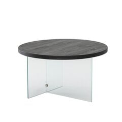 Кофейный столик Asir, 70х40 см, серый/прозрачный цена и информация | Журнальные столики | pigu.lt