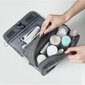 Sulankstomas kosmetikos krepšys eCarla, pilkas kaina ir informacija | Kosmetinės, veidrodėliai | pigu.lt