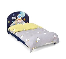 Vaikiška viengulė lova su minkštu galvūgaliu Costway Astronautas, mėlyna kaina ir informacija | Vaikiškos lovos | pigu.lt