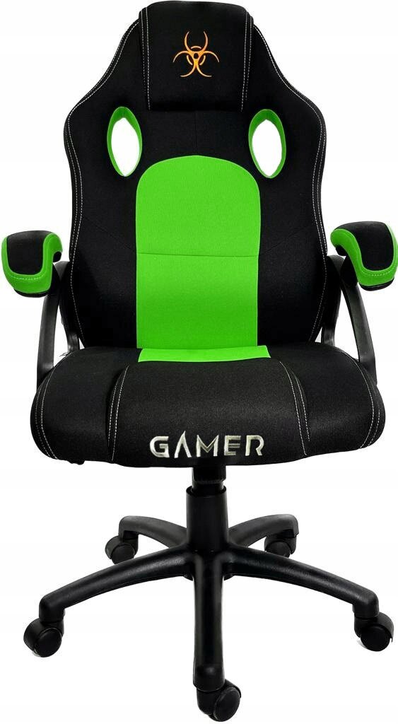 Žaidimų kėdė Lugano Carrera Geen apple M, juoda/žalia kaina ir informacija | Biuro kėdės | pigu.lt