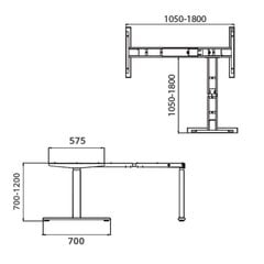 Reguliuojamas stalo rėmas SH213T7-TM-PRO, juodas kaina ir informacija | Kompiuteriniai, rašomieji stalai | pigu.lt
