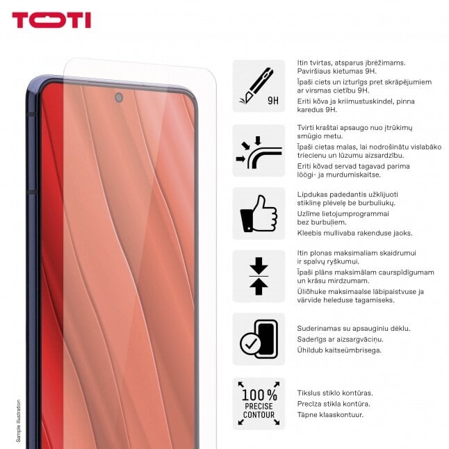 Toti Samsung Galaxy S24 kaina ir informacija | Apsauginės plėvelės telefonams | pigu.lt