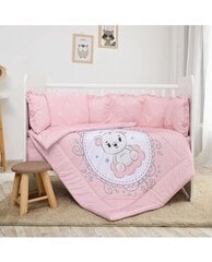 Lorelli vaikiškas patalynės komplektas Little Bear Pink, 140x95, 5 dalių kaina ir informacija | Patalynė kūdikiams, vaikams | pigu.lt