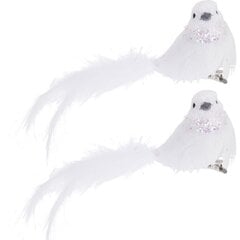 декоративная птица, белая, 2шт. цена и информация | Детали интерьера | pigu.lt