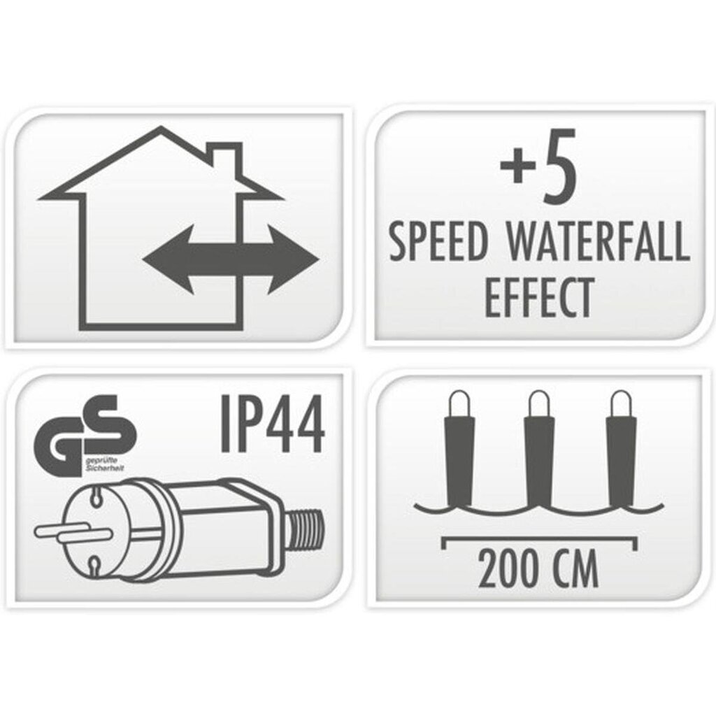 Girlianda, 220 LED, 2m kaina ir informacija | Girliandos | pigu.lt
