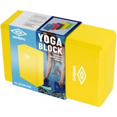 блок для упражнений йоги, желтый цена и информация | Товары для йоги | pigu.lt